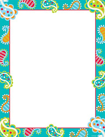 Dots on Turquoise Playful Paisley Computer Paper