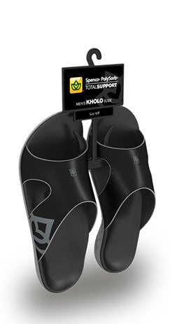 Spenco Polysorb Total Support Kholo Sandals, Black/Pewter, Men's 13