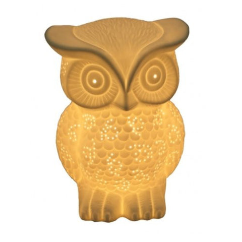 Owl Matte Porcelain Lamp
