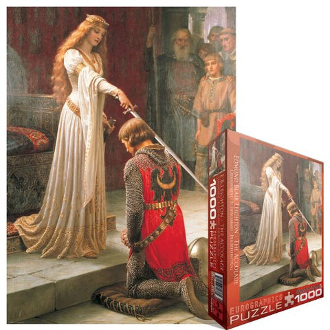 The Accolade, Edmund Blair Leighton 1000 pc 10x14 inches Box, Puzzle