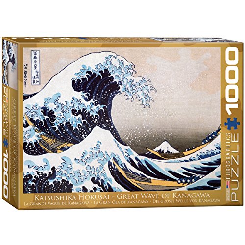 Great Wave of Kanagawa, Katsushika Hokusai 1000 pc 10x14 inches Box, Puzzle