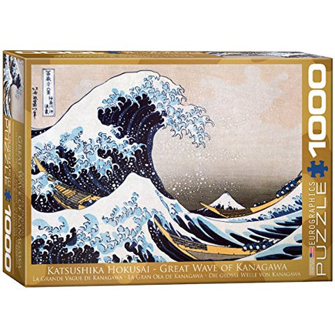 Great Wave of Kanagawa, Katsushika Hokusai 1000 pc 10x14 inches Box, Puzzle
