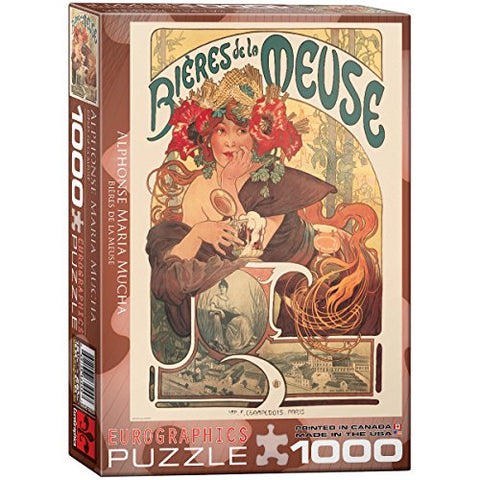 Bieres de la Meuse, Alphonse Maria Mucha 1000 pc