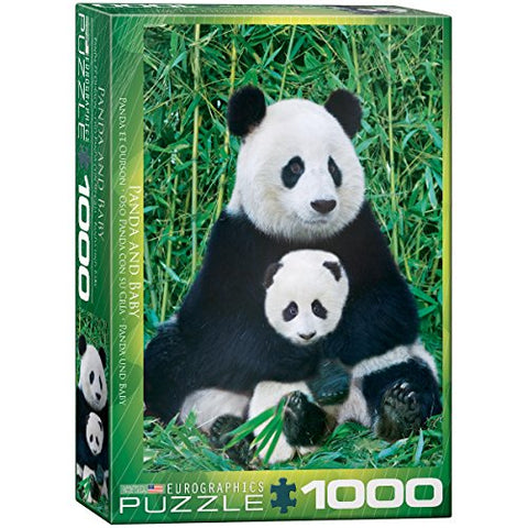 Panda Bear & Baby 1000 pc 10x14 inches Box, Puzzle