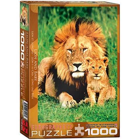 Lion & Baby 1000 pc 10x14 inches Box, Puzzle