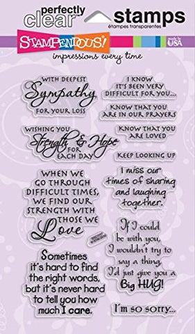Sincere Sentiments Perfectly Clear Stamps Set, 4" X 6"