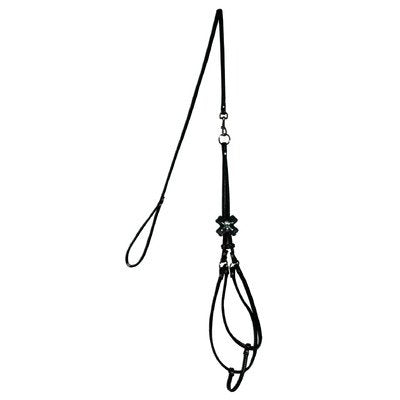 Hip Doggie Black Skull Step-in Harness, Medium