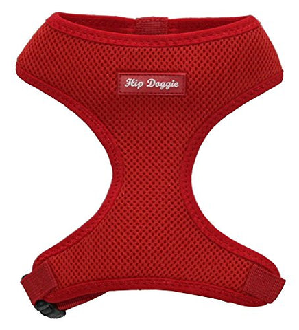 Hip Doggie Ultra Comfort Harness Vest - Red, Medium