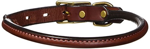 Mendota Rolled Standard Collar - Chestnut, 3/4" x 20"