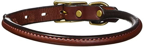 Mendota Rolled Standard Collar - Chestnut, 3/4" x 20"