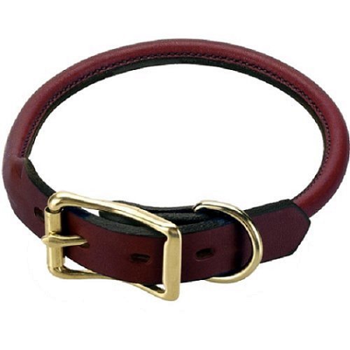 Mendota Rolled Standard Collar - Chestnut, 3/4" x 16"