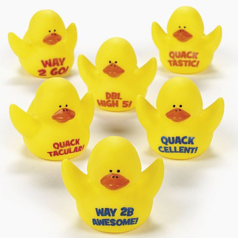 Motivational Rubber Duckies - 12 pcs