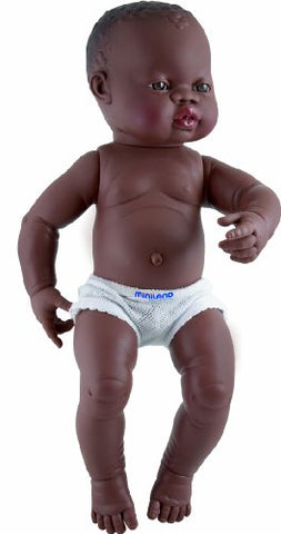 Newborn African Baby Boy Doll  (42 cm, 15 3/4")