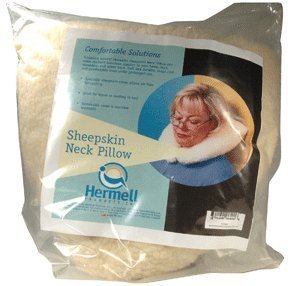 Neck Pillow w/ Imitation Sheepskin Zippered Cover