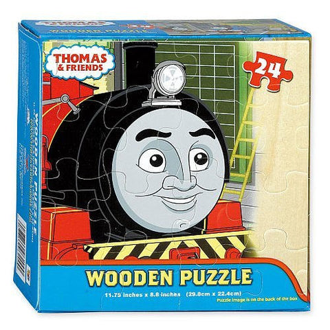 LICENSED MODULAR WOOD PUZZLES (BOX WITH WOOD FACECARD) - Thomas Basic Wood Puzzle 24pc