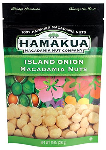 Island Onion Macadamia Nuts 10oz pouch