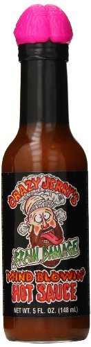 Crazy Jerry's Brain Damage Mind Blowin Hot Sauce 5 oz (not in pricelist)