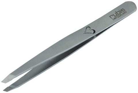 Rubis 3-3/4" Slanted Tip Tweezer with a Heart
