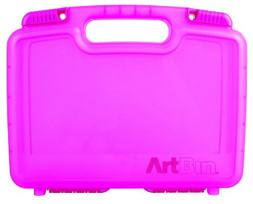 ArtBin Quick View Deep Base Carrying Case 12"X3.25"X9.875" Translucent Raspberry