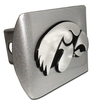 Iowa (Tiger Hawk) Brushed Chrome Hitch Cover