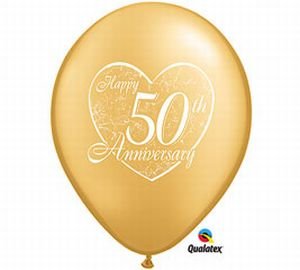 Qualatex 11" Happy 50th Anniversary - Go