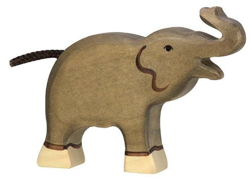 Elephant, small, trunk raised