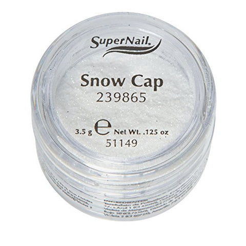 Nail Art Glitter, Snow Cap - fine white glitter