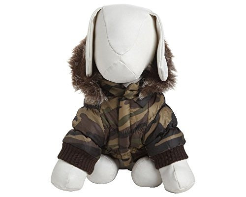 Thinsulate Dog Jacket Parka Coat - Camouflage, XS