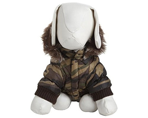 Thinsulate Dog Jacket Parka Coat - Camouflage, XS