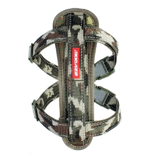 EzyDog Chest Plate Camo Harness with Reflective Stitching - Green Camo, X-Large