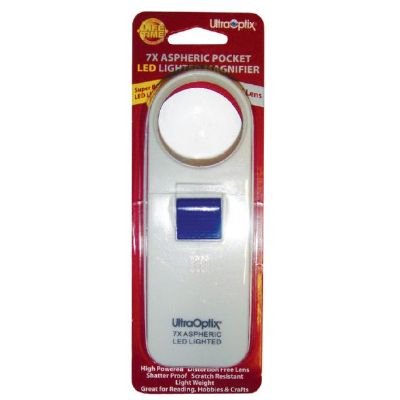 UltraOptix 7X Aspheric Pocket LED Lighted Magnifier