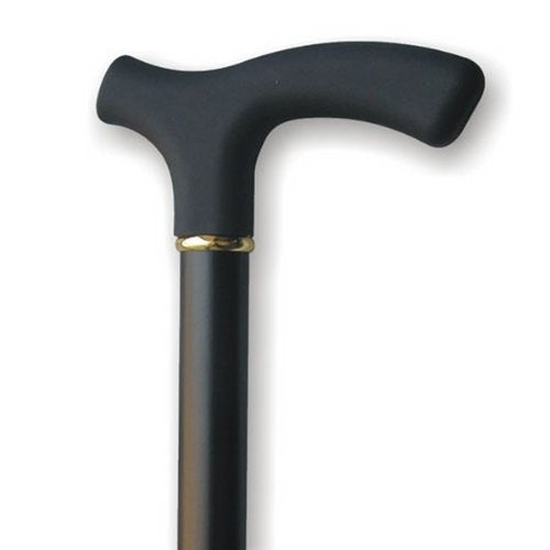 Wood Cane With Fritz Soft Touch Handle, Black Stain