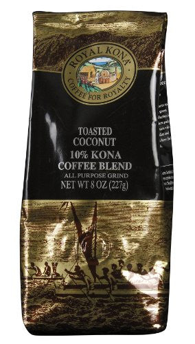 10% Kona Coffee Blends - Royal Kona Toasted Coconut (8oz) (APG)