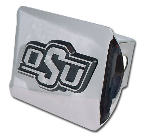 Oklahoma State OSU Metal Hitch Cover, Shiny Chrome