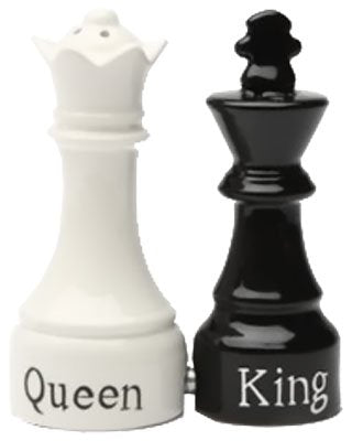 Queen and King Chess Salt and Pepper Shaker Set (not in pricelist)