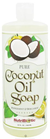 Pure Coconut Oil Soap Peppermint& Bergamont Nutribiotic 32 oz