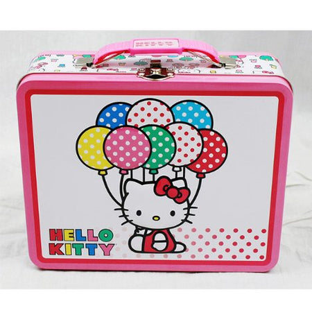 Sanrio Hello Kitty Square Lunch Tin Balloon, Size 7.5 x 6 x 2.75