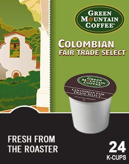 Green Mountain Coffee® Colombian Fair Trade Select Coffee K-Cup® Packs, 24/Bx