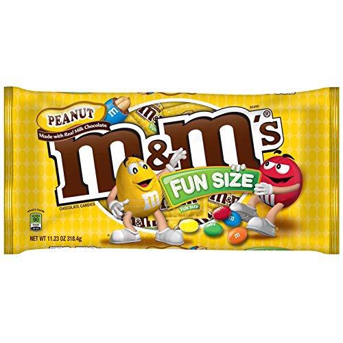 M&M'S Peanut Chocolate Candies Fun Size 24 Count 11.23 Oz