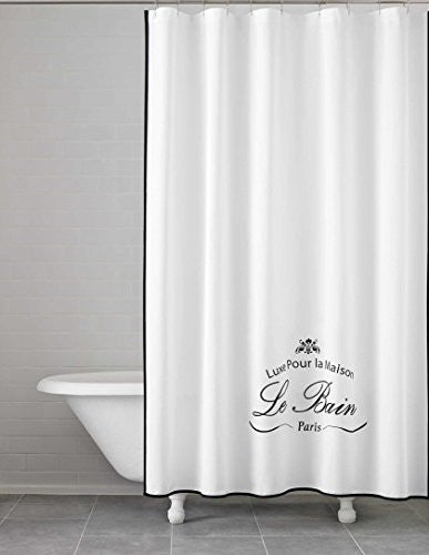 Le Bain: Shower Curtains (White and black)