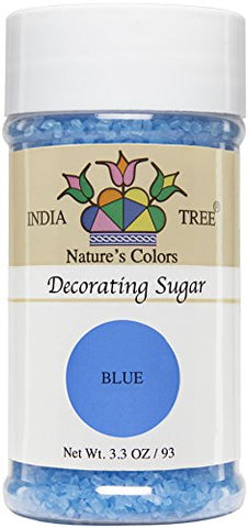 NC  Blue Decorating Sugar, Small Jar 3.3 oz
