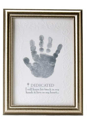 Dedicated Handprint Frame 5x7, Silver