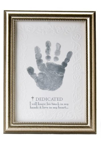 Dedicated Handprint Frame 5x7, Silver