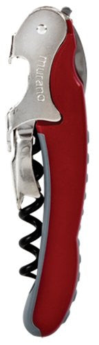Double Power Waiter’s Corkscrew, Soft Touch Model, Burgundy