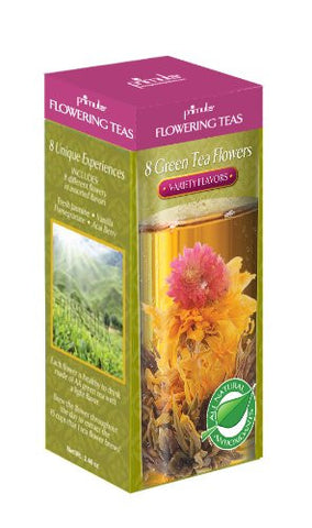 Flowering Green Teas 8ct Variety Pack (2 Açai Berry, 2 Pomegranate, 2 Vanilla, 2 Jasmine)