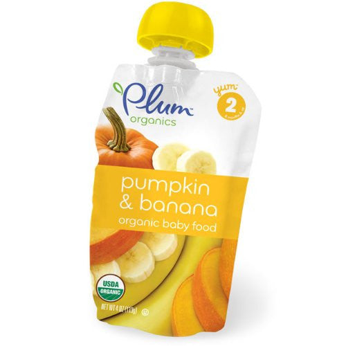 Baby Puree, Pumpkin & Banana, 4.22 Oz