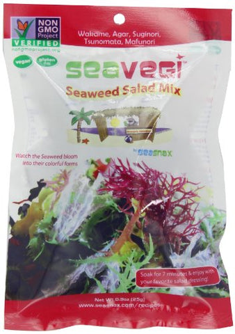 Seasnax / Naturesnax Seawd Snak, Veg Salad Mix, 0.90 Ounce (Pack of 12)