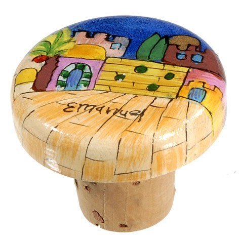 Wine Bottle Cork - Jerusalem, 1.2x1 inch