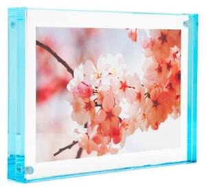 Color Edge Magnet Frame, 3 x 3.5 inches, Aqua