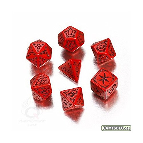 Red & Black Tribal Dice (set of 7) (not in pricelist)